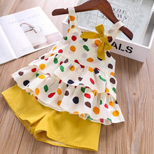 Load image into Gallery viewer, Humor Bear Baby Girl Clothes 2019 Hot Summer New Girls' Clothing Sets Kids Bay clothes Toddler Chiffon bowknot coat+Pants 1-4Y