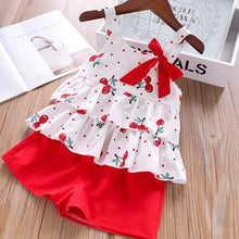 Load image into Gallery viewer, Humor Bear Baby Girl Clothes 2019 Hot Summer New Girls' Clothing Sets Kids Bay clothes Toddler Chiffon bowknot coat+Pants 1-4Y