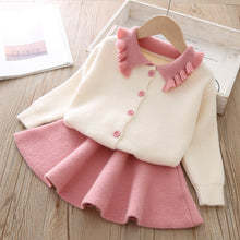 Load image into Gallery viewer, Keelorn Girls Dress Autumn Kids Girl Clothes Long Sleeve Sweater+Leopard Dress Casual 2PCS suits Student Girls' Clothing Sets