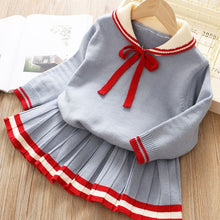 Load image into Gallery viewer, Keelorn Girls Dress Autumn Kids Girl Clothes Long Sleeve Sweater+Leopard Dress Casual 2PCS suits Student Girls' Clothing Sets