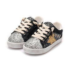 Load image into Gallery viewer, PandaQ Kids Customization Star Boys Sequins Off White Toddler Girls Zapatos Para Sneakers Shoes Autumn Children's tenis infantil