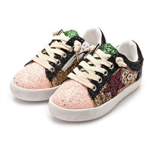 Load image into Gallery viewer, PandaQ Kids Customization Star Boys Sequins Off White Toddler Girls Zapatos Para Sneakers Shoes Autumn Children's tenis infantil