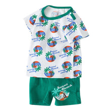 Load image into Gallery viewer, Perimedes vetement enfant fille in Boys' Clothing Baby Kids Boys Girls Short Sleeve Letter Cartoon Print Tops Shorts Outfits Set