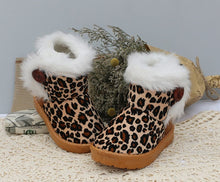 Load image into Gallery viewer, Children's Felt Boots For Girls Winter Shoes Kids Snow Boots Fashion Leopard Warm Children Footwear Baby Toddler Casual Shoes