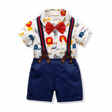 Load image into Gallery viewer, 2019 New Boys' Cotton  Infant Boys Clothing Children Summer Boys Clothes Cartoon Dinosaur Animal Kids Clothing Set Shirt+Pants
