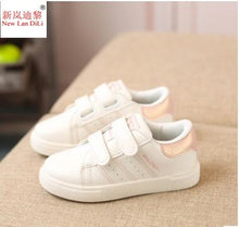 Load image into Gallery viewer, 2019 spring and autumn new style sneakers children's stripe white shoes girls casual shoes boys students sports shoes size 21-36