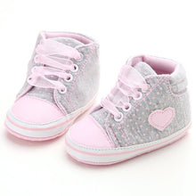 Load image into Gallery viewer, Baby Shoes I Love PaPa&MaMa Letter Printed Soft Bottom Footwear Heart-shaped 0-18M Newborn First walker
