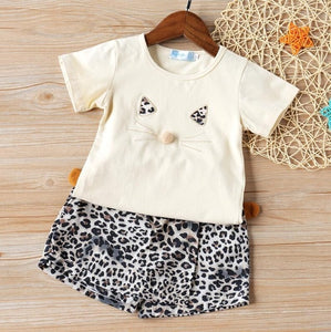 1-4Y 2019 Hot Summer New Girls' Clothing Sets Kids Bay clothes Toddler Chiffon bowknot coat+Pants Baby Girl Clothes