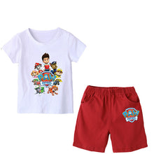 Load image into Gallery viewer, Paw patrol New 2019 Girls&#39; Baby Clothing spring  summer Breathable cotton T-shirt children&#39;s short sleeve suit children&#39;s wear