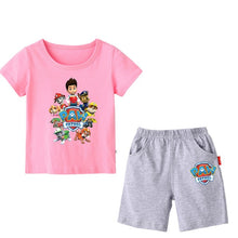 Load image into Gallery viewer, Paw patrol New 2019 Girls&#39; Baby Clothing spring  summer Breathable cotton T-shirt children&#39;s short sleeve suit children&#39;s wear