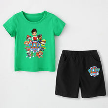 Load image into Gallery viewer, Paw patrol New 2019 Girls&#39; Baby Clothing spring  summer Breathable cotton T-shirt children&#39;s short sleeve suit children&#39;s wear