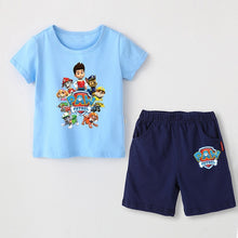 Load image into Gallery viewer, Paw patrol New 2019 Girls&#39; Baby Clothing spring  summer Breathable cotton T-shirt children&#39;s short sleeve suit children&#39;s wear