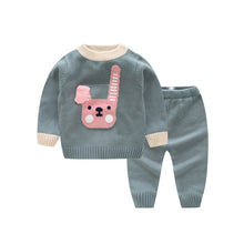 Load image into Gallery viewer, Newborn Girl Sweater Tops + Pants Children Clothing Sets Autumn Baby Outfit Set Girl Tracksuit Boys Knitted Suit Kid Clothes