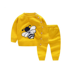 Newborn Girl Sweater Tops + Pants Children Clothing Sets Autumn Baby Outfit Set Girl Tracksuit Boys Knitted Suit Kid Clothes