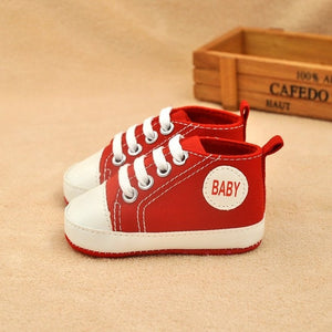 New Canvas Baby Sneaker Sport Shoes For Girls Boys Newborn Shoes Baby Walker Infant Toddler Soft Bottom Anti-slip First Walkers