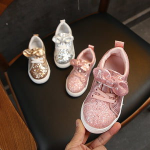 Girls Sneakers 2019 Fashion Sequined Children's Casual Shoes Sneakers Bow Children's Shoes Kids Sneakers