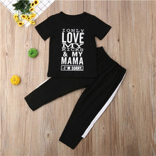 Load image into Gallery viewer, New Cotton Children Set Letter Printed Short Sleeve Tshirts Tops+Pants 2Piece Boby Children In Boys&#39; Clothing Sets