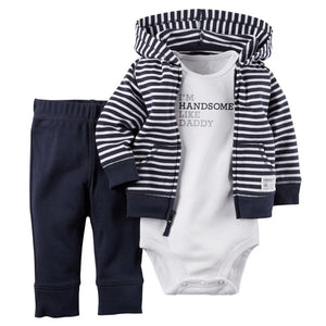 Babies Clothes Boys' and Girls' Long-sleeved Hat-jacket and Trousers Infant Clothing Baby Newborn Outfit Suit Toddler Fashion