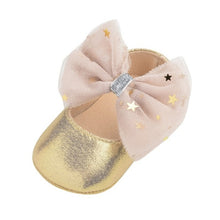 Load image into Gallery viewer, Baby Girl Bling PU Leather Shoes Kid Canvas Moccasins First Walkers Crown Bow Soft Soled Non-slip Footwear Crib Shoes