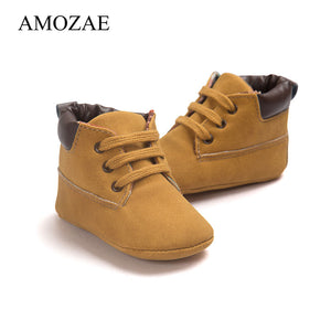 2019 Spring / Autumn Infant Toddler Baby Boy Soft Sole PU Leather First Walker Indoor Shoes 0-18 Months