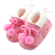 Load image into Gallery viewer, Winter Sweet Newborn Baby Girls Princess Winter Boots First Walkers Soft Soled Infant Toddler Kids Girl Footwear Shoes