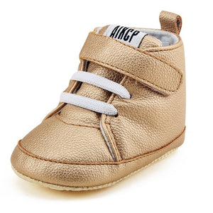 Delebao Pu Leather Hook & Loop Baby Shoes Cotton Sole Infrant Toddler Baby Boy Shoes For 0-18 Months Wholesale First Walkers