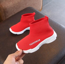 Load image into Gallery viewer, Solid color children&#39;s socks shoes 2018 spring autumn fashion casual kids sneakers boys and girls baby knitted breathable shoes