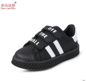 2019 spring and autumn new style sneakers children's stripe white shoes girls casual shoes boys students sports shoes size 21-36