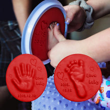 Load image into Gallery viewer, Baby Care Air Hand Foot Inkpad Drying Soft Clay Baby Handprint Footprint Imprint Casting Parent-child Hand Inkpad Fingerprint20g