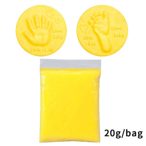 Baby Care Air Hand Foot Inkpad Drying Soft Clay Baby Handprint Footprint Imprint Casting Parent-child Hand Inkpad Fingerprint20g