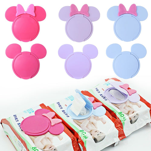 Cute Reusable Flip Mount Lid Baby Wet Wipes infant Paper Lid Cover Wet Tissue Wet Wipes Covers for Wet Paper Tissue Box